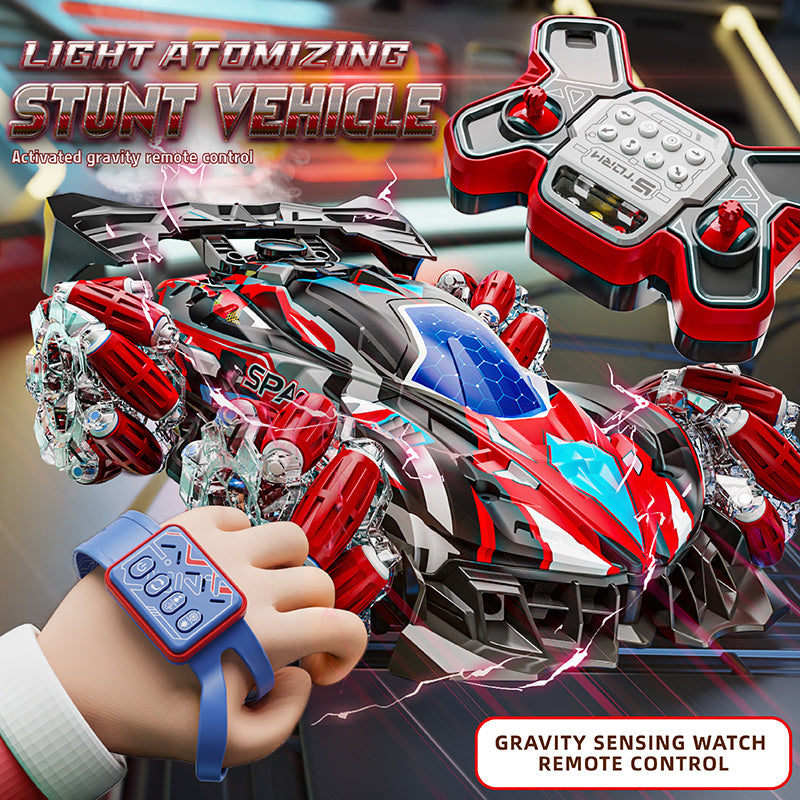 F1 RC Gesture Sensing Stunt Remote Control Car Light Music Four-Wheel Drive Off-Road Racing Toy Simulated Spray Children's Toy Gift - Bellarte Enchanté F1 RC Gesture Sensing Stunt Remote Control Car Light Music Four-Wheel Drive Off-Road Racing Toy Simulated Spray Children's Toy Gift